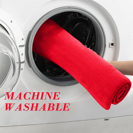 Under $5 Tyidzon Bathroom Rugs Solid Color Bath Mats 3 Set Bath Mats for bathroom Toilet Mats Universal Soft Comfortable Water Absorption Non-Slip Thick Machine Washable Easier to Dry Red 1