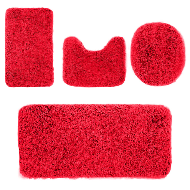 Under 5 Tyidzon Bathroom Rugs Solid Color Bath Mats 3 Set Bath Mats for bathroom – product detail