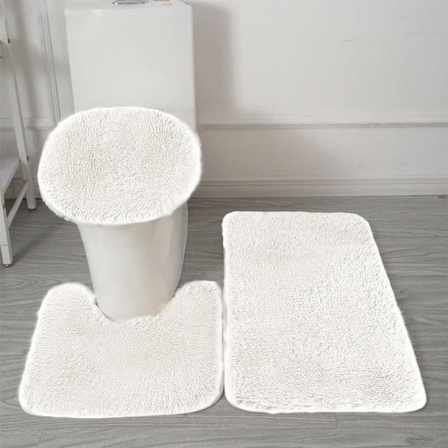 Under 5 Tyidzon Bathroom Rugs Solid Color Bath Mats 3 Set Bath Mats for bathroom