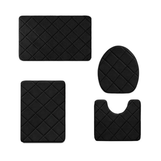 Clearance Tyidzon Bathroom Rugs 4 Piece Ultra Soft & Non-Slip Memory Foam Bath Mats for – product detail