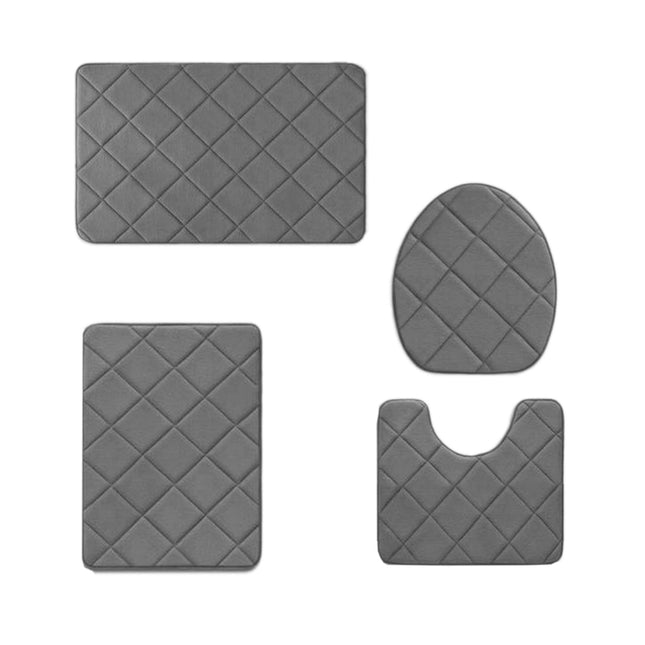 Clearance Tyidzon Bathroom Rugs 4 Piece Ultra Soft & Non-Slip Memory Foam Bath Mats for – product detail