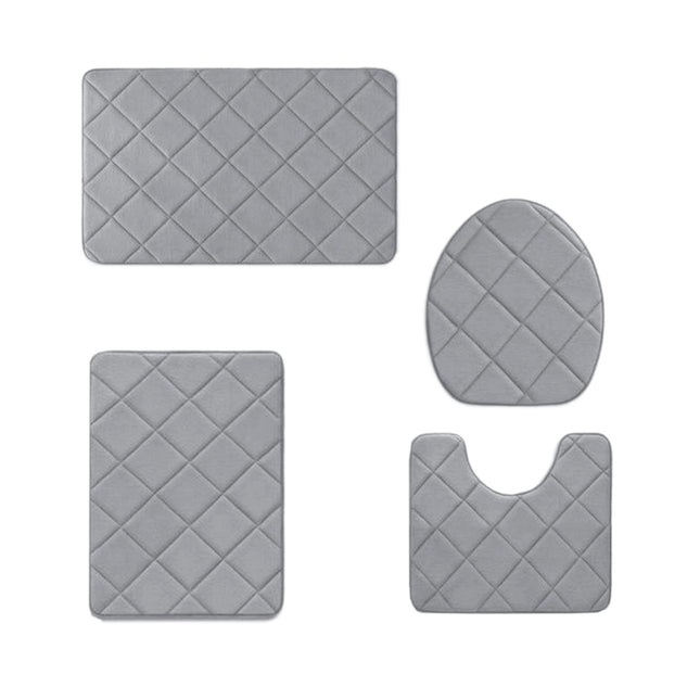 Clearance Tyidzon Bathroom Rugs 4 Piece Ultra Soft & Non-Slip Memory Foam Bath Mats for – product detail