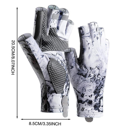 Gloves Clearance! JWDX Gloves, Sun Gloves Upf 50+ Fishing Gloves Fingerless Sun Fishing Gloves Men/Women for Kayaking Hiking Paddling Driving White