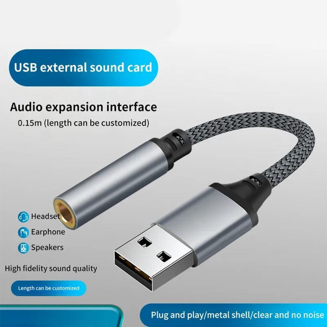 Wmool Usb To 3.5Mm Jack Audio Adapter External Sound Card Usb-A To Audio Jack – product detail