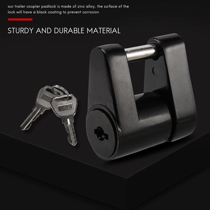 2 Set Trailer Hitch Coupler Lock Trailer Coupler Padlock 1/4 Inch Hitch Pin 3/4 Coupler Span for Truck Trailer RV Boat