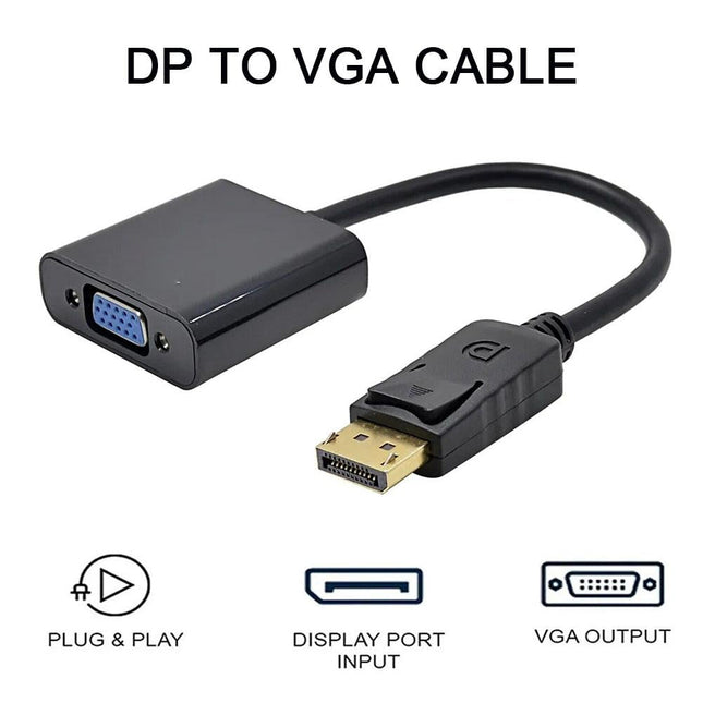 1080p DP DisplayPort Male to VGA Female Converter Adapter Cable V1189-LWWAL-20260325-01853