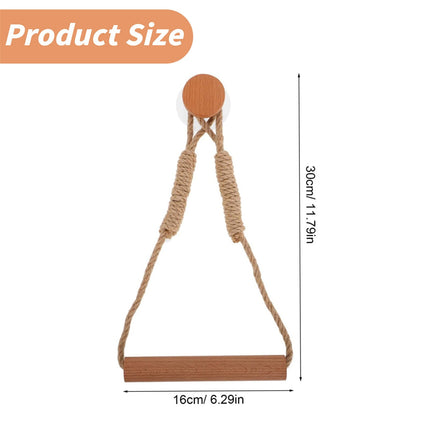 JWDX Rack Clearance, Unique Boho Toilet Paper Holder Hanging Tissue Holder for Bathroom Decorative Wood Paper Towel Rack Saving Over The Door Design Stylish Towel Holder for Bathroom As shown