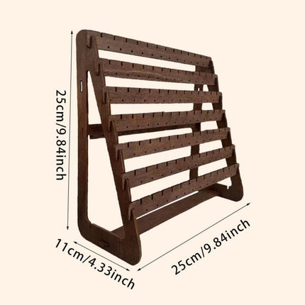 JWDX Rack Clearance, Earring Display Wood Earring Stand Organizer Stud Earrings Tower Jewelry Organizer Holder for Stud Hook Earrings Organizer Brown