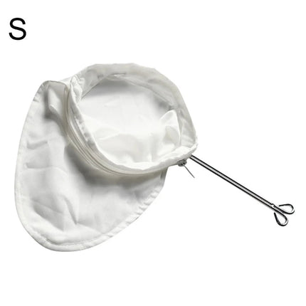 JWDX Strainers Clearance, 1Reusable Coffee Powder Tea Mesh Filter Bag with Stainless Handle Cotton Cloth Strainer As shown