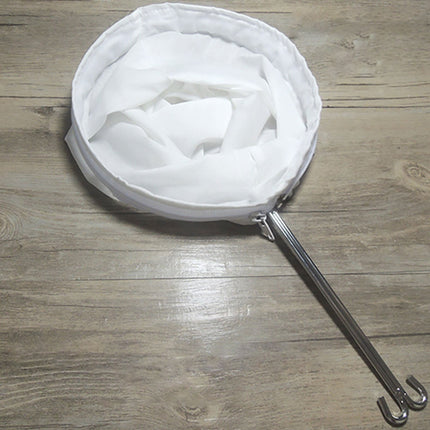 JWDX Strainers Clearance, 1Reusable Coffee Powder Tea Mesh Filter Bag with Stainless Handle Cotton Cloth Strainer As shown