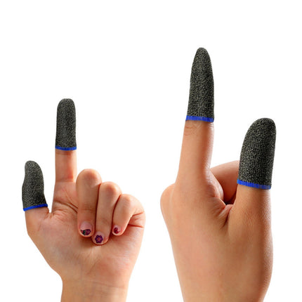 Game Finger Cots Silver Fiber Sky Blue JWDX, 1* Finger Sleeve (A Pair) 8 Pcs Anti Scratch Sensitive Screen Gaming Finger Thumb Sleeves for Enhanced Grip and on Mobile Devices One Size Sky Blue