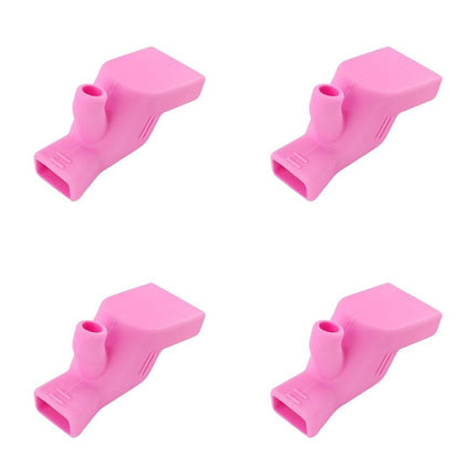 Silicone Faucet Extender 4Pcs Pink JWDX, 4*Extender Silicone Faucet Extender Brushing Teeth, Mouthwash and Hand Washing Extender One Size Pink