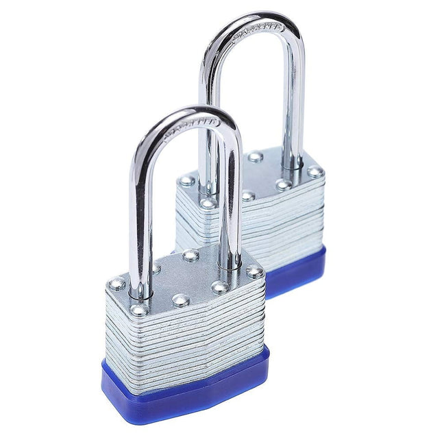 40Mm Thousand Layer Lock 2Pc 2X Dust Lock Laminated Key Lock 2 Same Key Padlocks Long 2 Pack JWDX One Size