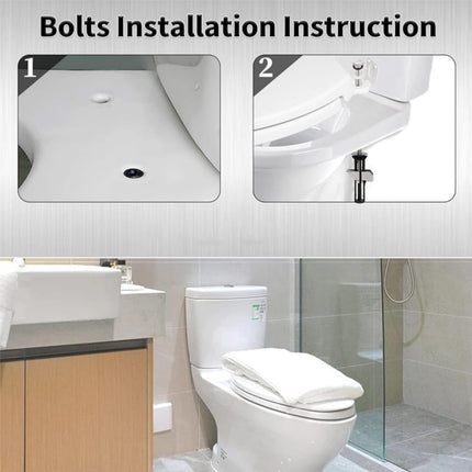 Toilet Lid Fixing Screw Locking (Including 18, 28Mm Gasket) 1, Toilet Seat Kit Screws Quick Release Easy To Install Toilet Seat Replacement Parts Kit Toilet Cover Accessories Fixing Accessories JWDX One Size Black