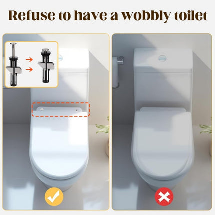 Toilet Lid Fixing Screw Locking (Including 18, 28Mm Gasket) 1, Toilet Seat Kit Screws Quick Release Easy To Install Toilet Seat Replacement Parts Kit Toilet Cover Accessories Fixing Accessories JWDX One Size Black