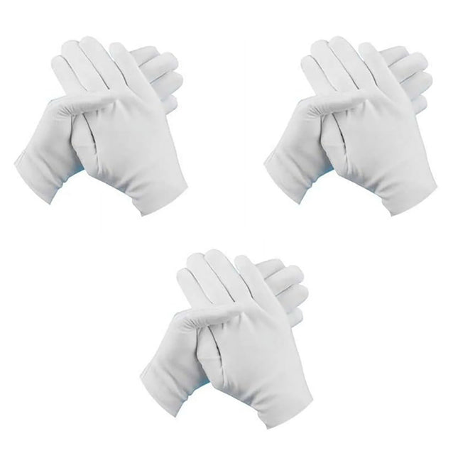 Cotton White Gloves 3Pcs Size S 3 Pairs Of Gloves 3 Pairs Of White Cotton V1189-LWWAL-20260325-02232