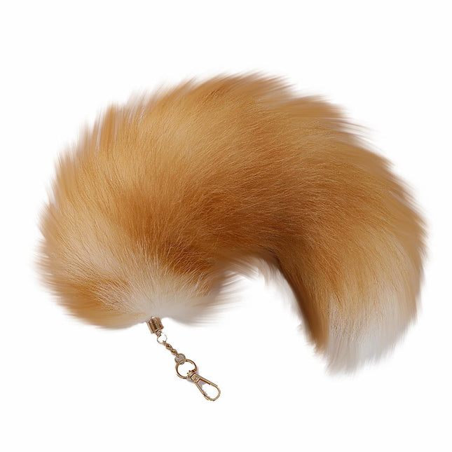 LGCASL Tail Keychain Faux Tail Keychain Furry Tail Tassels Pendant for Womens Cosplay Accessories