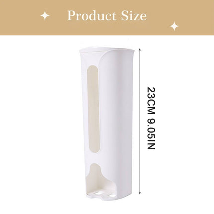 1 Storage Box Grocery Bag Holder Wall Mount Garbage Storage Bag Dispenser Hanging Can with Cover Kitchen Bag Holder Dispenser for Bags One Size A