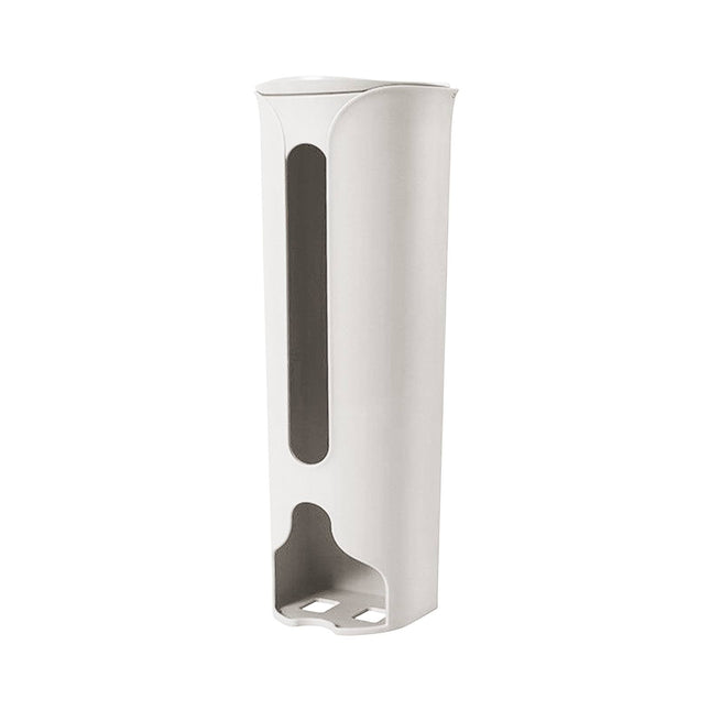 1 Storage Box Grocery Bag Holder Wall Mount Garbage Storage Bag Dispenser Hanging Can with Cover Kitchen