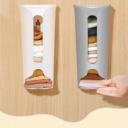 1 Storage Box Grocery Bag Holder Wall Mount Garbage Storage Bag Dispenser Hanging Can with Cover Kitchen Bag Holder Dispenser for Bags One Size B