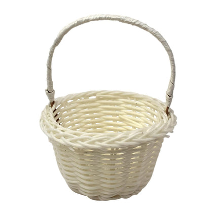 Small Wall-Mounted Kitchen Storage Basket, Hanging Storage Wicker Baskets Wall Mounted Woven Hanging Basket Wicker Small Basket with Handle Wicker Basket with Handle Small Basket Organizer Brown Wedding Flower Basket