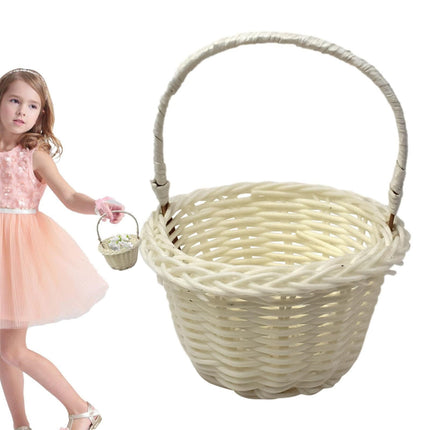 Small Wall-Mounted Kitchen Storage Basket, Hanging Storage Wicker Baskets Wall Mounted Woven Hanging Basket Wicker Small Basket with Handle Wicker Basket with Handle Small Basket Organizer Brown Wedding Flower Basket