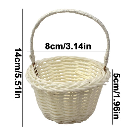 Small Wall-Mounted Kitchen Storage Basket, Hanging Storage Wicker Baskets Wall Mounted Woven Hanging Basket Wicker Small Basket with Handle Wicker Basket with Handle Small Basket Organizer Brown Wedding Flower Basket