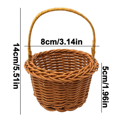 Small Wall-Mounted Kitchen Storage Basket, Hanging Storage Wicker Baskets Wall Mounted Woven Hanging Basket Wicker Small Basket with Handle Wicker Basket with Handle Small Basket Organizer White Wedding Flower Basket