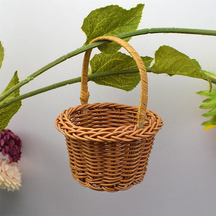 Small Wall-Mounted Kitchen Storage Basket, Hanging Storage Wicker Baskets Wall Mounted Woven Hanging Basket Wicker Small Basket with Handle Wicker Basket with Handle Small Basket Organizer White Wedding Flower Basket
