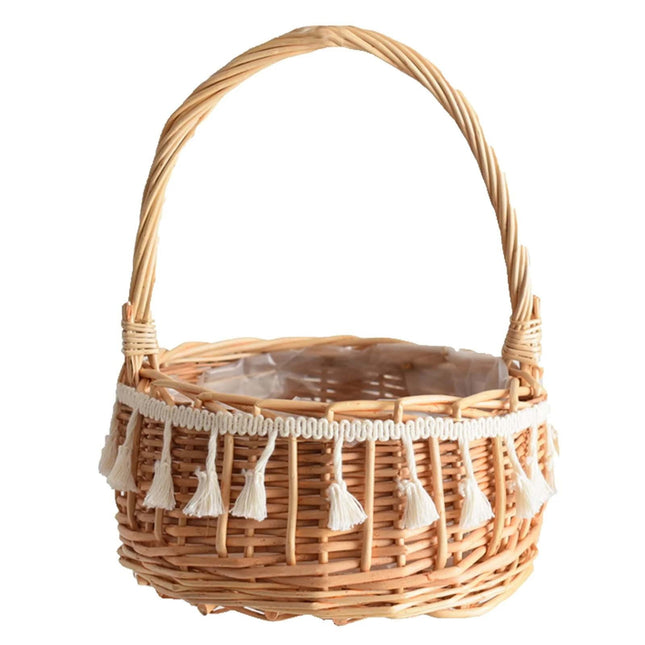 Small Wall-Mounted Kitchen Storage Basket Hanging Storage Wicker Baskets Wall Mounted Woven
