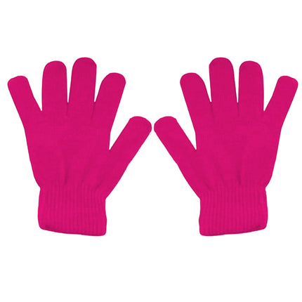 LGCASL Clearance! Winter Gloves Warm Strecty Knit Gloves for Men Women- Dark Gray One Size Hot Pink