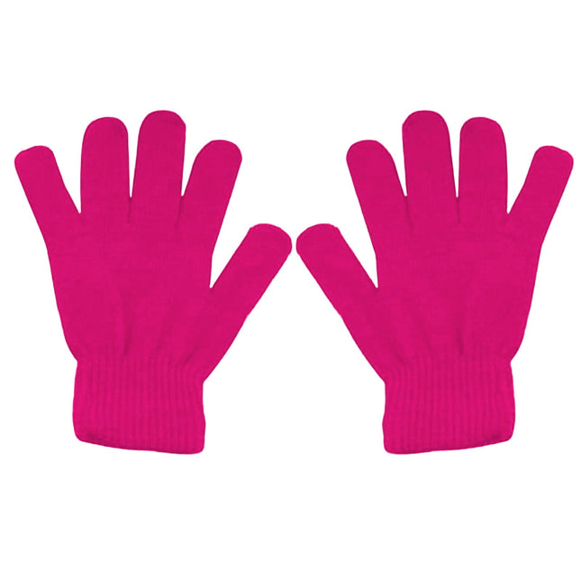 LGCASL Clearance Winter Gloves Warm Strecty Knit Gloves for Men Women- Dark Gray One Size Hot Pink