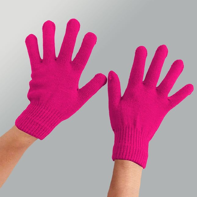 LGCASL Clearance Winter Gloves Warm Strecty Knit Gloves for Men Women- Dark Gray One Size Hot Pink – product detail