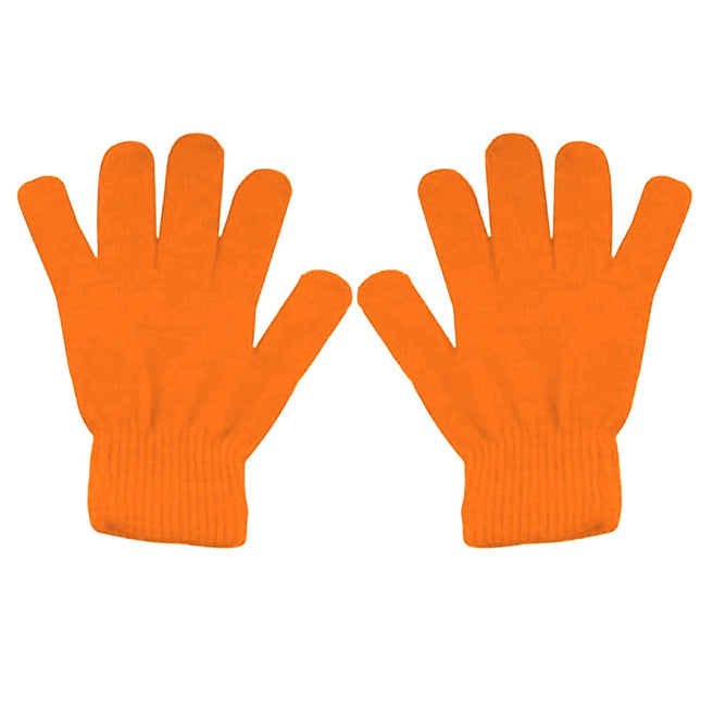 LGCASL Clearance Winter Gloves Warm Strecty Knit Gloves for Men Women- Dark Gray One Size Orange