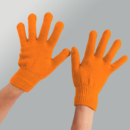LGCASL Clearance! Winter Gloves Warm Strecty Knit Gloves for Men Women- Dark Gray One Size Orange