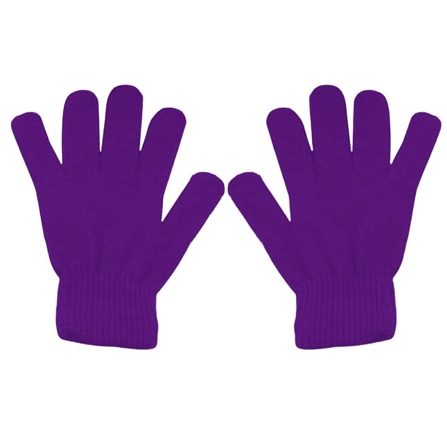 LGCASL Clearance Winter Gloves Warm Strecty Knit Gloves for Men Women- Dark Gray One Size Purple