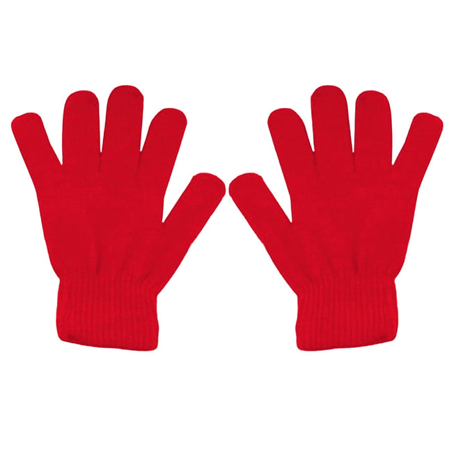 LGCASL Clearance Winter Gloves Warm Strecty Knit Gloves for Men Women- Dark Gray One Size Red