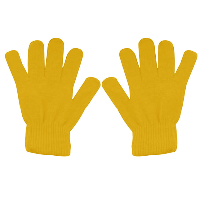 LGCASL Clearance Winter Gloves Warm Strecty Knit Gloves for Men Women- Dark Gray One Size Yellow