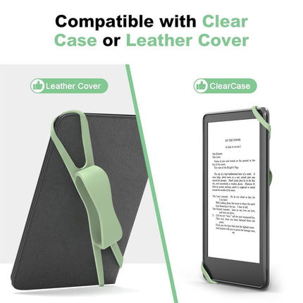 LGCASL Blue Flat Plate Fixing Wrist Strap D Light Green Elastic Tablet Strap for Fingers Comfortable Adjustable for Reading and Watching Videos 6 Color Options 18.5 cm D
