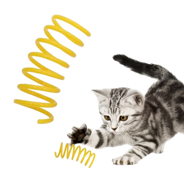 LGCASL Red Pet Cat Toy Spring Style Spring Toys Playful Coils for Plastic for Swatting Biting Hunting and – product detail