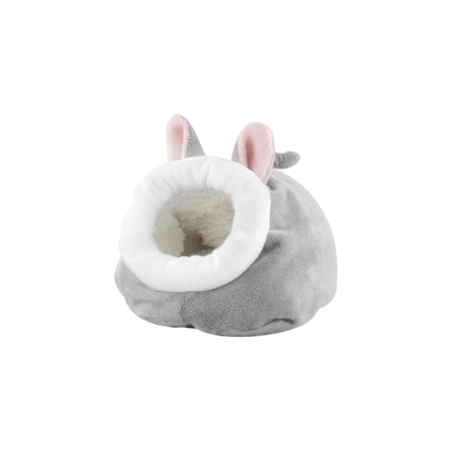LGCASL Small Pet Bed Pig Christmas Bed Warm Hedgehog Hideout Cotton House Sleeping Nest Cage in Pink / Grey