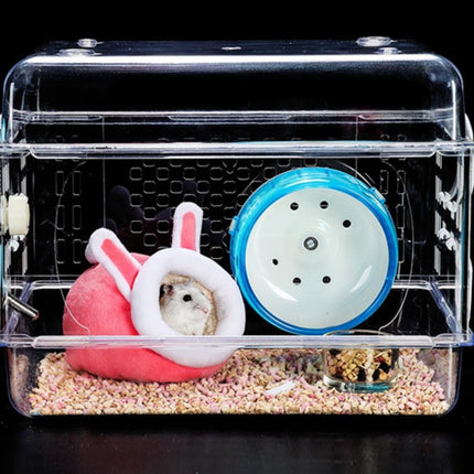 LGCASL Small Pet Bed, Pig Christmas Bed Warm Hedgehog Hideout Cotton House Sleeping Nest Cage Accessories for Small Animal Habitat Supplies for Hamster Sugar Glider Squirrel Bearded Dragon Pink