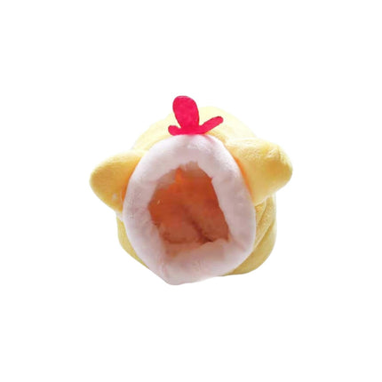 LGCASL Small Pet Bed, Pig Christmas Bed Warm Hedgehog Hideout Cotton House Sleeping Nest Cage Accessories for Small Animal Habitat Supplies for Hamster Sugar Glider Squirrel Bearded Dragon, Pink Yellow