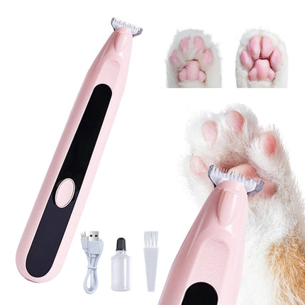 LGCASL Pet Grooming Kit, Small to Medium-Sized Pet Grooming Tools Dog Trimmer Pet Precision Trimmer for Cordless Dog Clipper Trimmer for Dogs Usb Rechargeable Noise Dog Grooming for Ears, White Pink