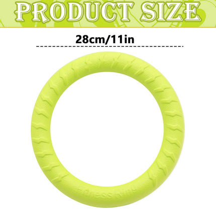 LGCASL Eva Pet Chewing Training Ring, 11 Inches in Diameter, Dog Chew Rubber Ring Toy Interactive Tug & Training Toy, Suitable for Most Dog Sizes Green