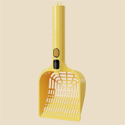 LGCASL Rechargeable Spray Deodorizing Cat Litter Scoop, Large Sized Rechargeable Spray Litter for Home Use Litter Scooping Tool, White Yellow