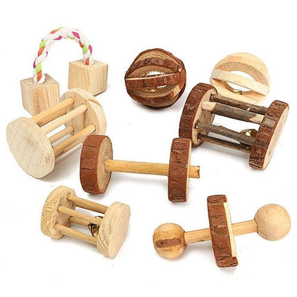 LGCASL Hamster Chew Toys Clearance! Wood Mini Exercisechew Hamster Chew Toys Wooden Pineguinea Pigsrats Chinchillastoys Accessories Care Molar Toy for Bunny Gifts F