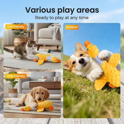 LGCASL Pink Duck Chew Toy Dog Toys for Aggressive Chewers 2026 New Dog Toys Calming Toy for Dogs Indestructible Toy with in Squeaker for Boredom Yellow Dog Plush for Dogs Pink