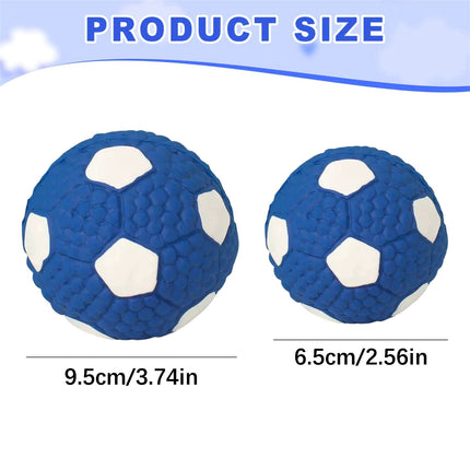 LGCASL Soccer Ball Chew Toy Dog Toy Squeak Rubber Fun Suitable for Large and Medium Sized Dogs Dog Toy Squeak Rubber Fun Suitable for Large and Medium Sized Dogs (Blue, L) L Blue