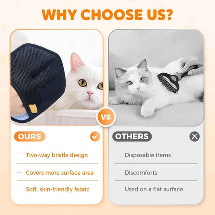 Pet Static Electricity Hair Removal Gloves Pet Remover 2026 New Electrostatic Pet Removal Gloves for Dogs Thickened Brush Reusable Washable Pet Remover Glove Tool for Furniture Couch Car, Blue Orange